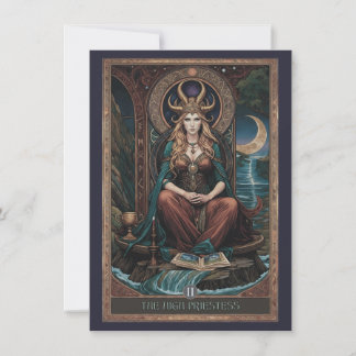 High Priestess Tarot Art Flat Thank You Card