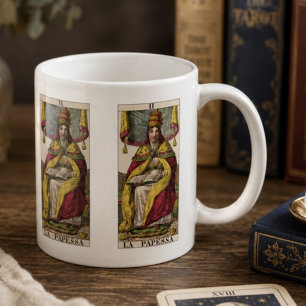 High Priestess Vintage Tarot Coffee Mug