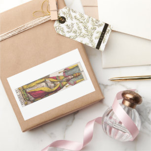 High Priestess Vintage Tarot Rectangular Sticker