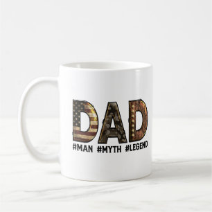 High Quality Army Dad Rugged Minimalist T-shirt Coffee Mug