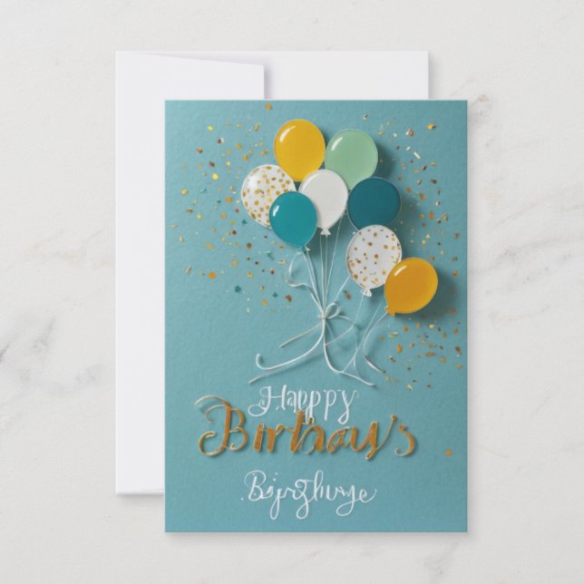 High quality, birthday invitations! Note Cards (Front)