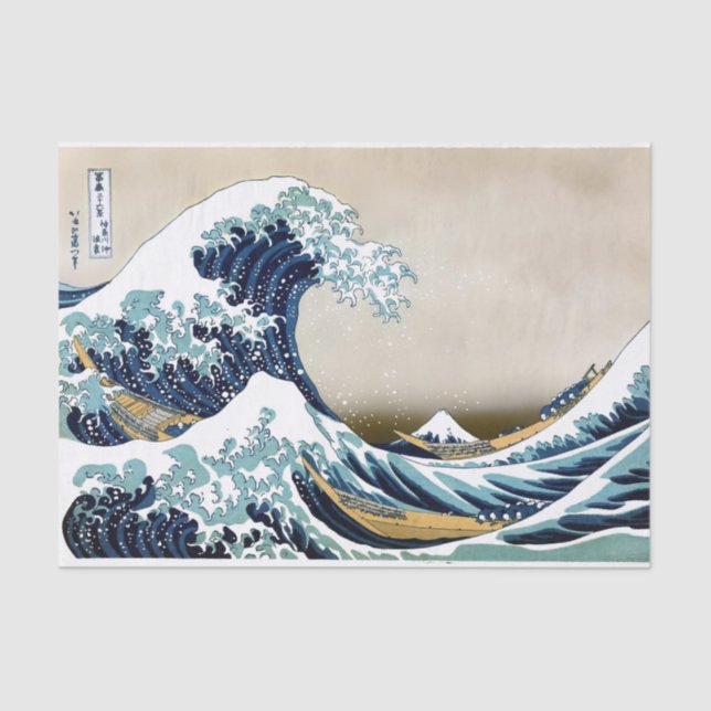 High Quality Great Wave off Kanagawa by Hokusai Tissue Paper (Front)