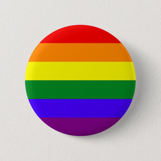 High Quality Rainbow Flag Button (Front)