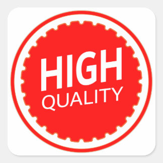 High Quality Red Badge Square Sticker