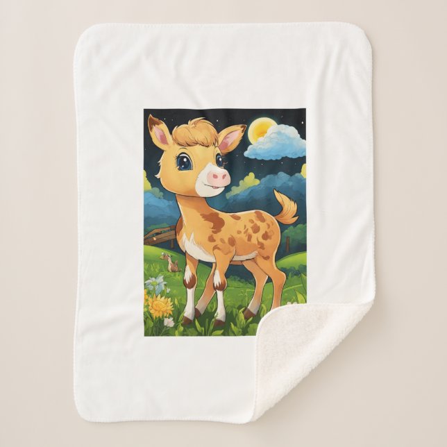 High-Quality Vector Art" Sherpa Blanket (Front)