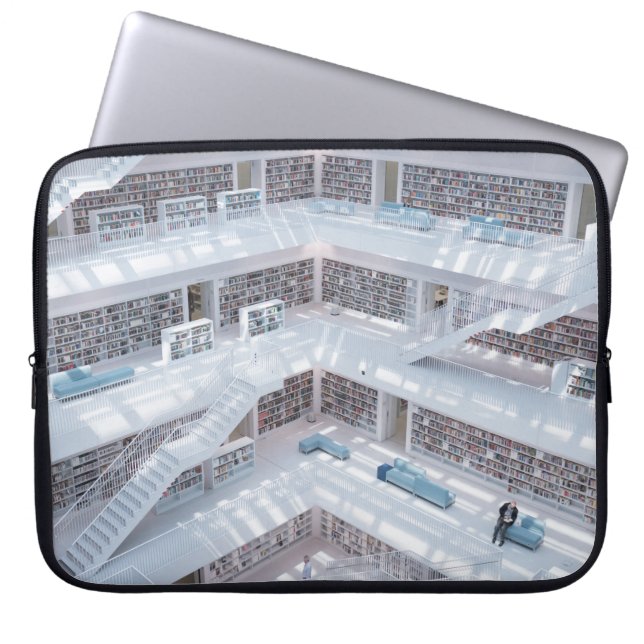 HIGH-RAISE PHOTOGRAPHY OF LIBRARY LAPTOP SLEEVE (Front)