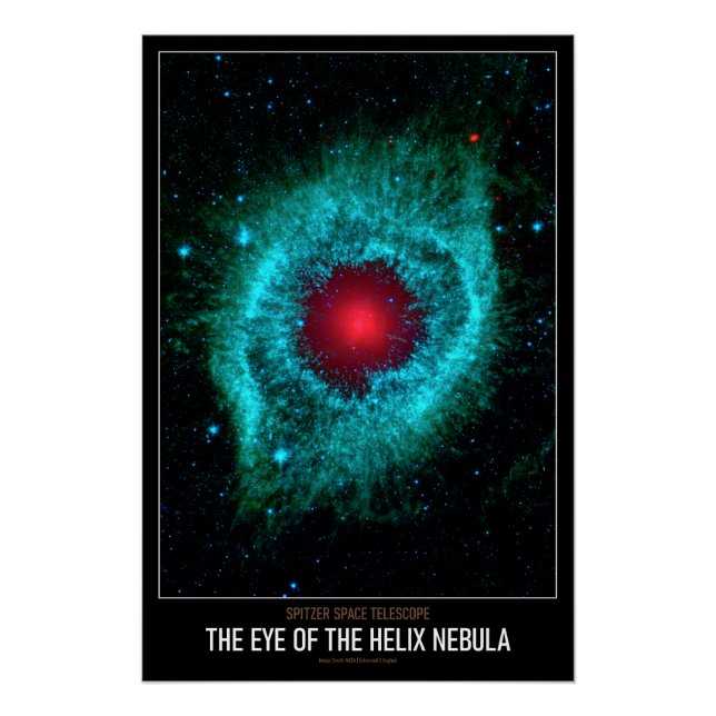 High Res Astronomy The Eye of the Helix Nebula Poster (Front)