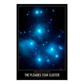 High Res Astronomy The Pleiades Star Cluster Poster