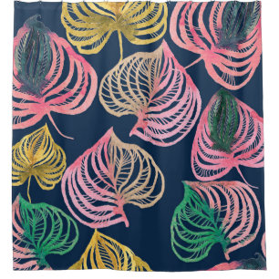 High-Res Watercolor Floral: Detailed Texture Shower Curtain