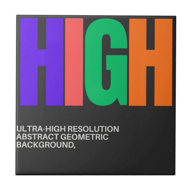 High-Resolution Abstract Art Ceramic Tile (Front)