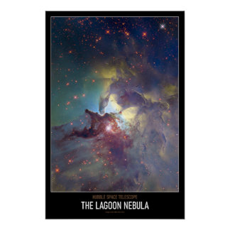 High Resolution Astronomy The Lagoon Nebula Poster