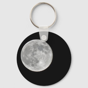 High resolution Full Moon Photo Key Ring