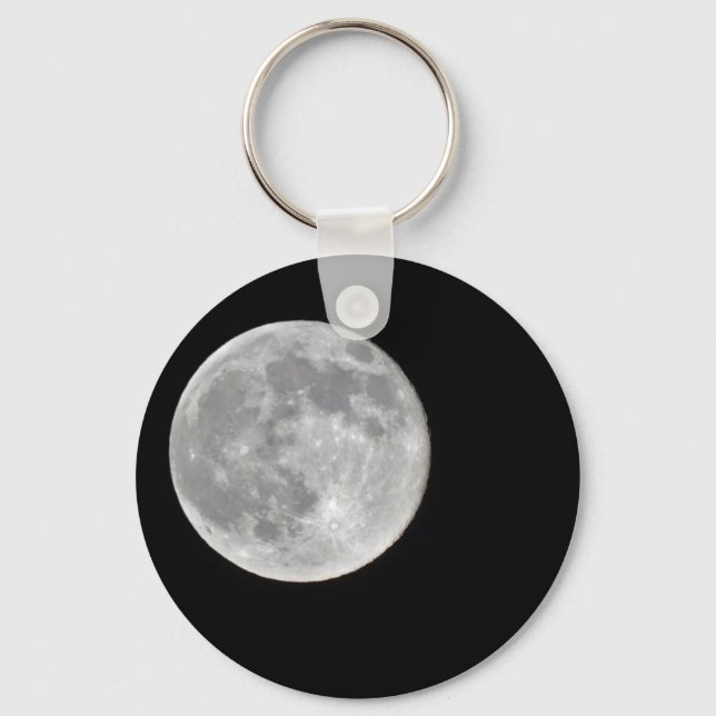 High resolution Full Moon Photo Key Ring (Front)