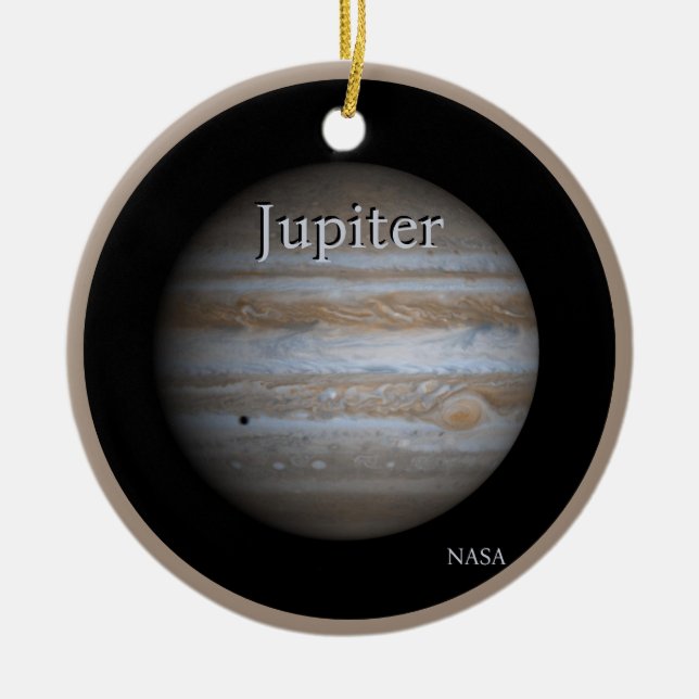 High Resolution Globe of Jupiter Ceramic Ornament (Front)