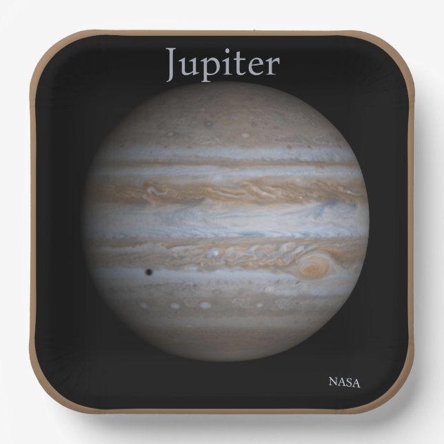 High Resolution Globe of Jupiter Paper Plate (Front)