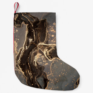High resolution. Luxury abstract fluid art paintin Small Christmas Stocking
