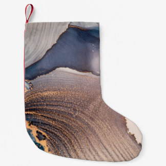 High resolution. Luxury abstract fluid art paintin Small Christmas Stocking