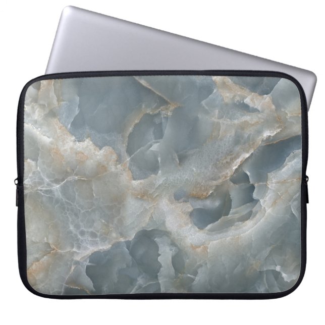 High-resolution marble texture, natural stone. laptop sleeve (Front)
