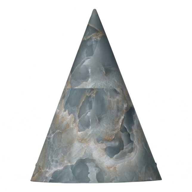 High-resolution marble texture, natural stone. party hat (Front)
