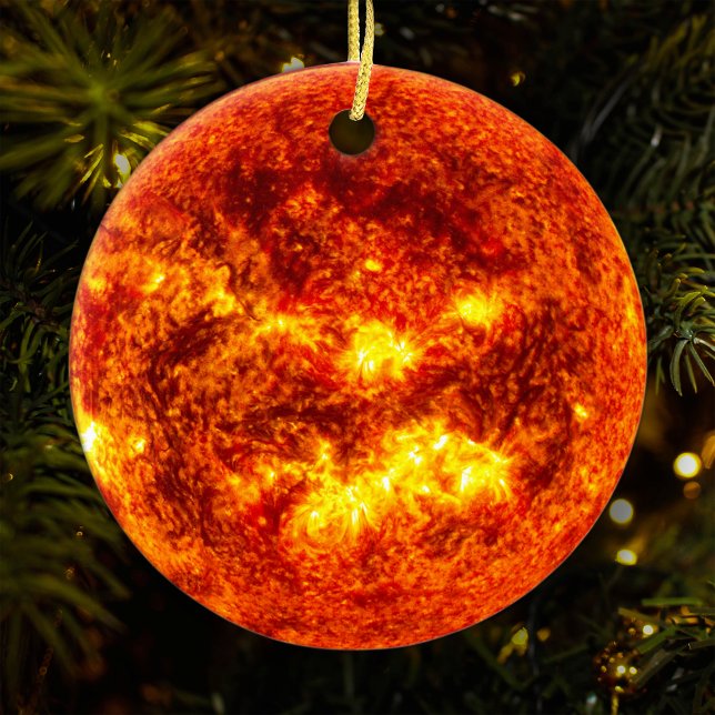 High Resolution Sun Solar System Christmas Tree Ceramic Ornament (Creator Uploaded)