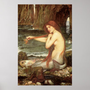 High Resolution Victorian Art Print "Mermaid"