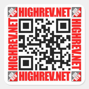 High Rev QR Code Sticker