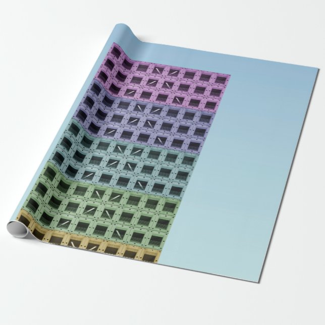 High rise building wrapping paper (Unrolled)