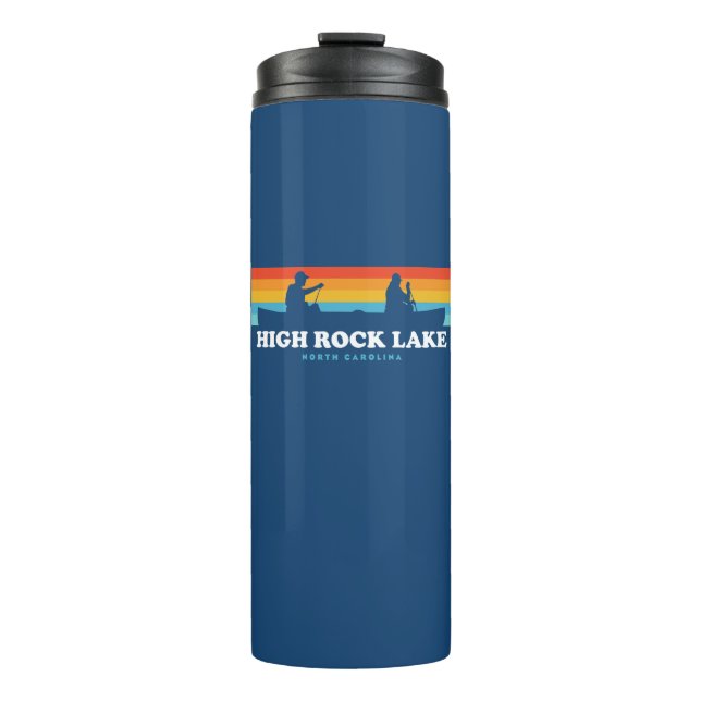 High Rock Lake North Carolina Canoe Thermal Tumbler (Front)
