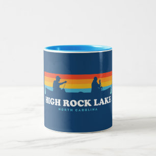 High Rock Lake North Carolina Canoe Two-Tone Coffee Mug