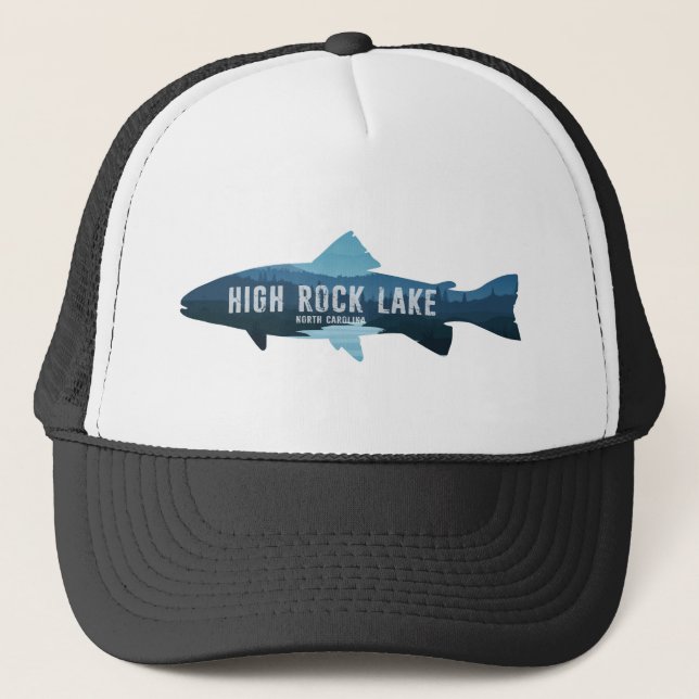 High Rock Lake North Carolina Fish Trucker Hat (Front)