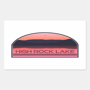 High Rock Lake North Carolina Red Sunrise Rectangular Sticker