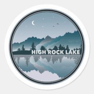 High Rock Lake North Carolina Reflection Classic Round Sticker
