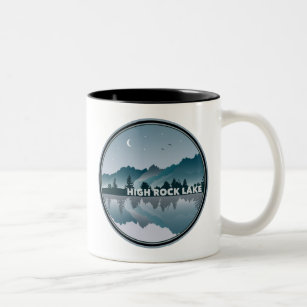 High Rock Lake North Carolina Reflection Two-Tone Coffee Mug
