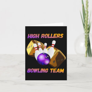 High Rollers Bowling Team Design  Card