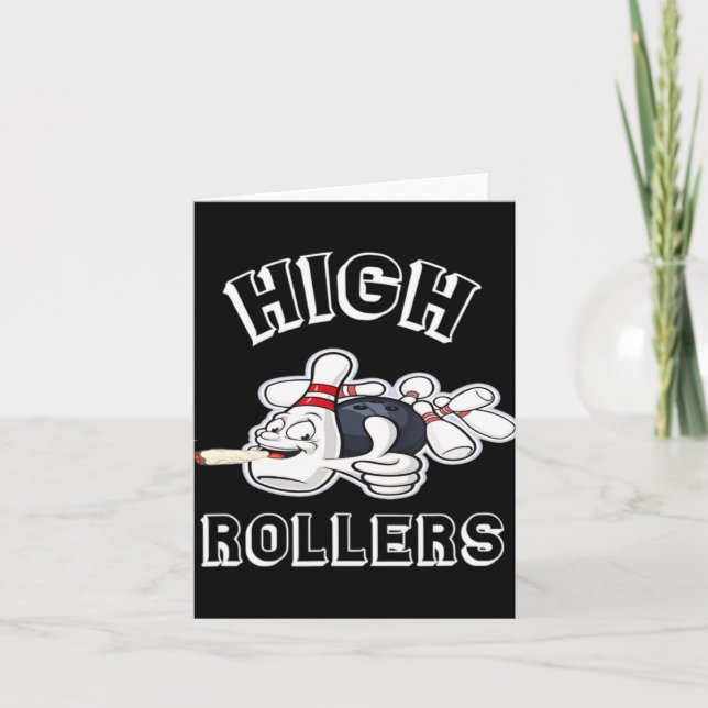 High Rollers Matching Bowling T Shirt  Card (Front)