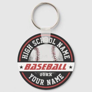 High School Baseball Club Personalised Sports Key Ring