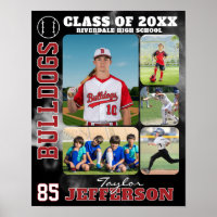 High School Baseball Team Sports Picture Collage