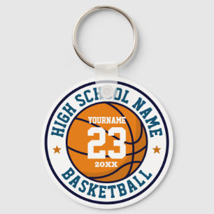 High School Basketball Team Custom Colour Sports Key Ring