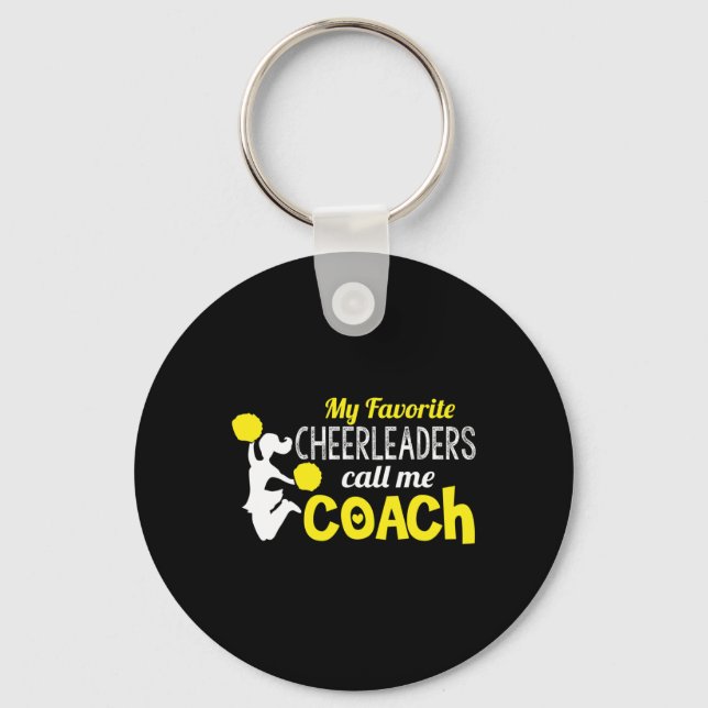 High School Cheerleading Team Coach  Key Ring (Front)