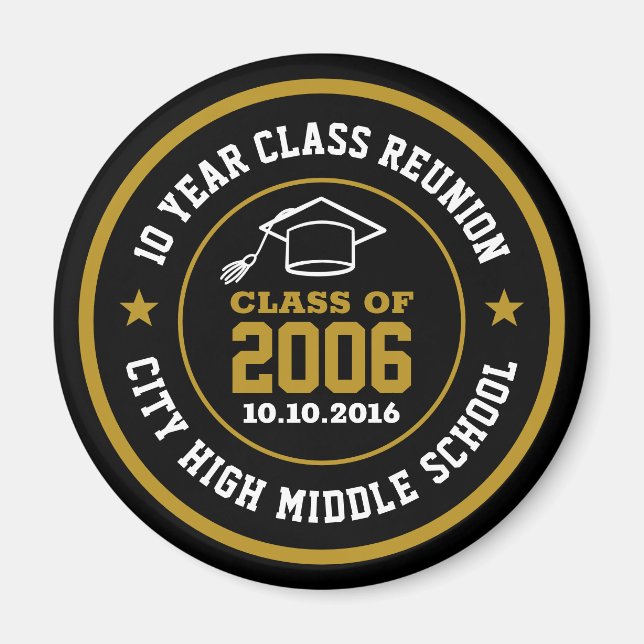 High School Class Reunion College Graduation Year Magnet (Front)