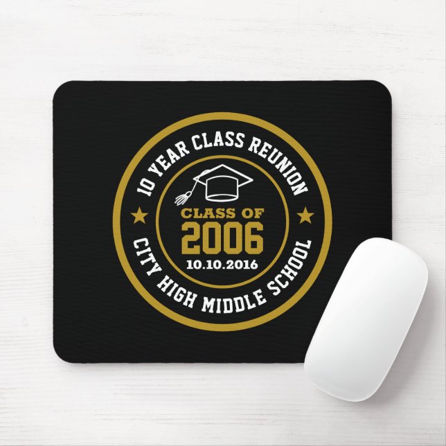 High School Class Reunion College Graduation Year Mouse Pad (With Mouse)