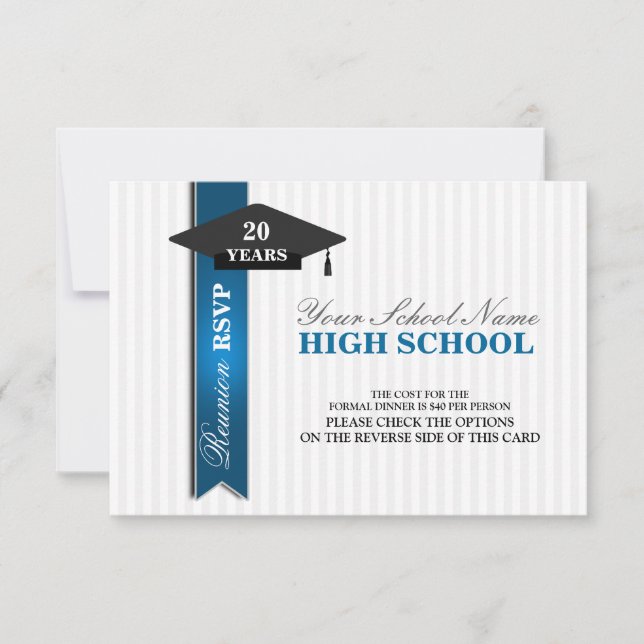 High School Class Reunion RSVP Card (Front)