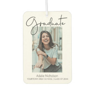 High School College Graduate Announcement Photo Car Air Freshener