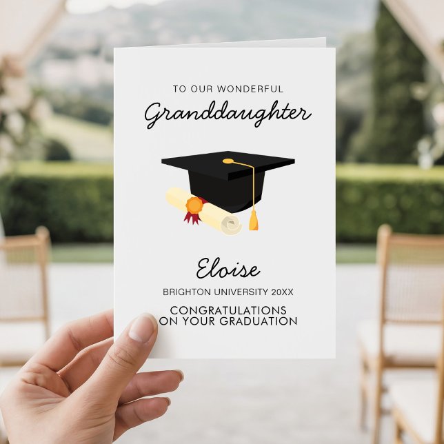 High School College Granddaughter Graduation Party Card (Creator Uploaded)