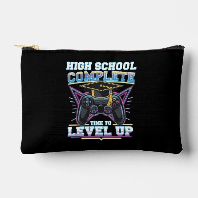 High School Complete Gamer Gaming Graduation Accessory Pouch (Front)