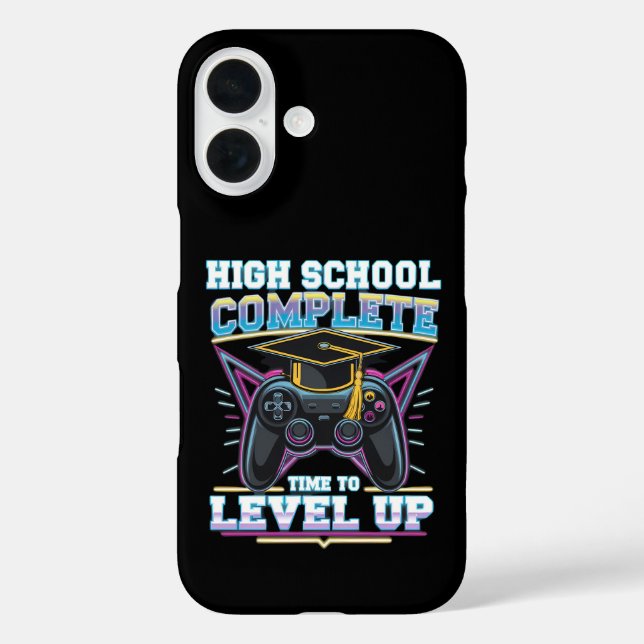 High School Complete Gamer Gaming Graduation Case-Mate iPhone Case (Back)