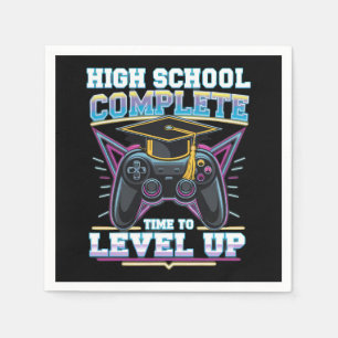 High School Complete Gamer Gaming Graduation Napkin