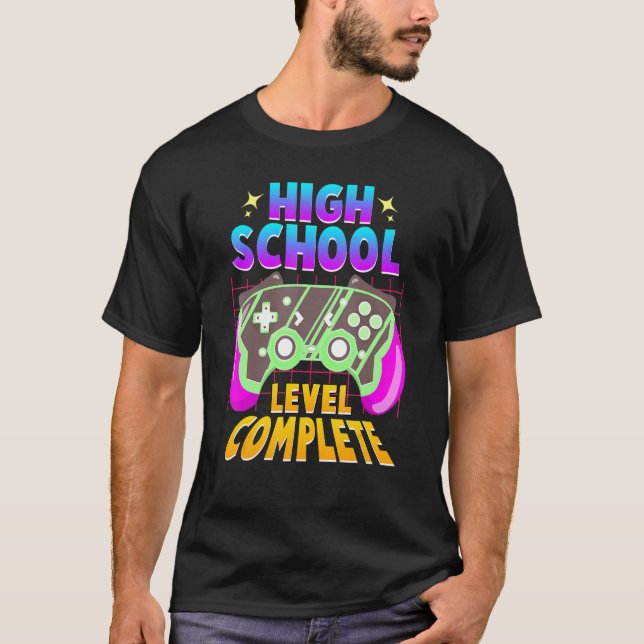 High School Complete Video Game Controller Graduat T-Shirt (Front)