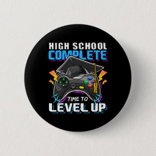 High School Complete Video Game Senior Graduation 6 Cm Round Badge