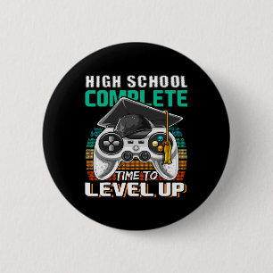High School Complete Video Game Senior Graduation 6 Cm Round Badge